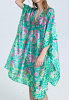 MÖNSTRAD KAFTAN I SILKESLOOK 3