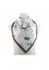 BLOMMIG FYRKANTSSCARF I BOMULL 5