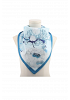 BLOMMIG FYRKANTSSCARF I BOMULL 2