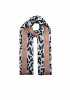 MÖNSTRAD SCARF MED HJÄRTDETALJ 5