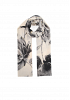 BLADMÖNSTRAD SCARF MED GULDDETALJER 2