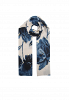 BLADMÖNSTRAD SCARF MED GULDDETALJER 3