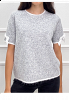 STICKAD T-SHIRT MED SATINROSETT 4
