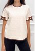 STICKAD T-SHIRT MED SATINROSETT 2