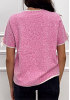 STICKAD T-SHIRT MED SATINROSETT 7