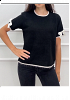STICKAD T-SHIRT MED SATINROSETT 5