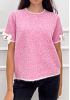STICKAD T-SHIRT MED SATINROSETT 6
