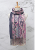 MÖNSTRAD SCARF MED FRANSAR 5