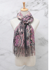 MÖNSTRAD SCARF MED FRANSAR 7