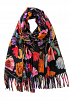 FÄRGSTARK BLOMSCARF MED FRANSAR 5