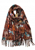 FÄRGSTARK BLOMSCARF MED FRANSAR 2