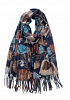 FÄRGSTARK BLOMSCARF MED FRANSAR 8
