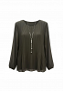 PLISSERAD CHIFFONBLUS MED HALSBAND 8
