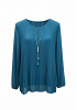 PLISSERAD CHIFFONBLUS MED HALSBAND 9