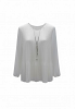 PLISSERAD CHIFFONBLUS MED HALSBAND 3