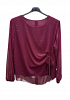 CHIFFONBLUS MED DRAPERING OCH GLITTERFLAGOR 10