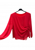 CHIFFONBLUS MED DRAPERING OCH GLITTERFLAGOR 9
