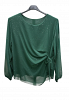 CHIFFONBLUS MED DRAPERING OCH GLITTERFLAGOR 6