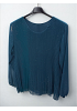 PLISSERAD CHIFFONBLUS MED GLITTER 15