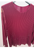 PLISSERAD CHIFFONBLUS MED GLITTER 18